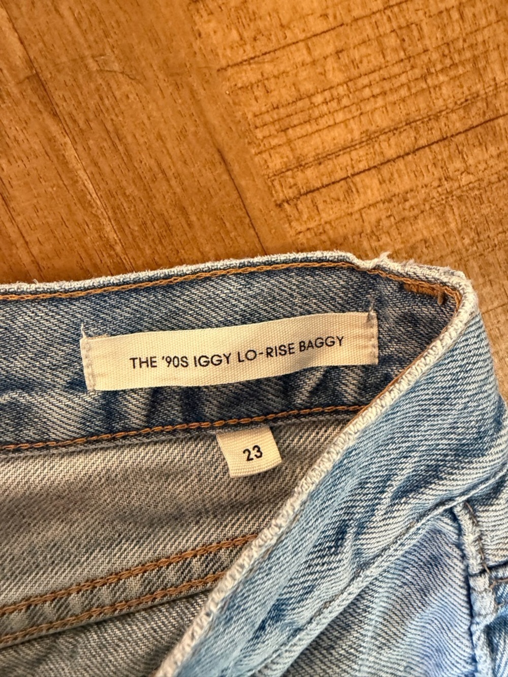 Denim Forum “The’90s Iggy Lo-Rise Baggy - hemmed, inseam now approx 27 inches - Picture 7 of 11